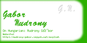 gabor mudrony business card